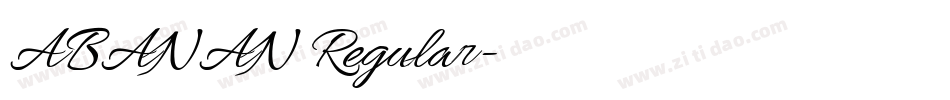 ABANAN Regular字体转换